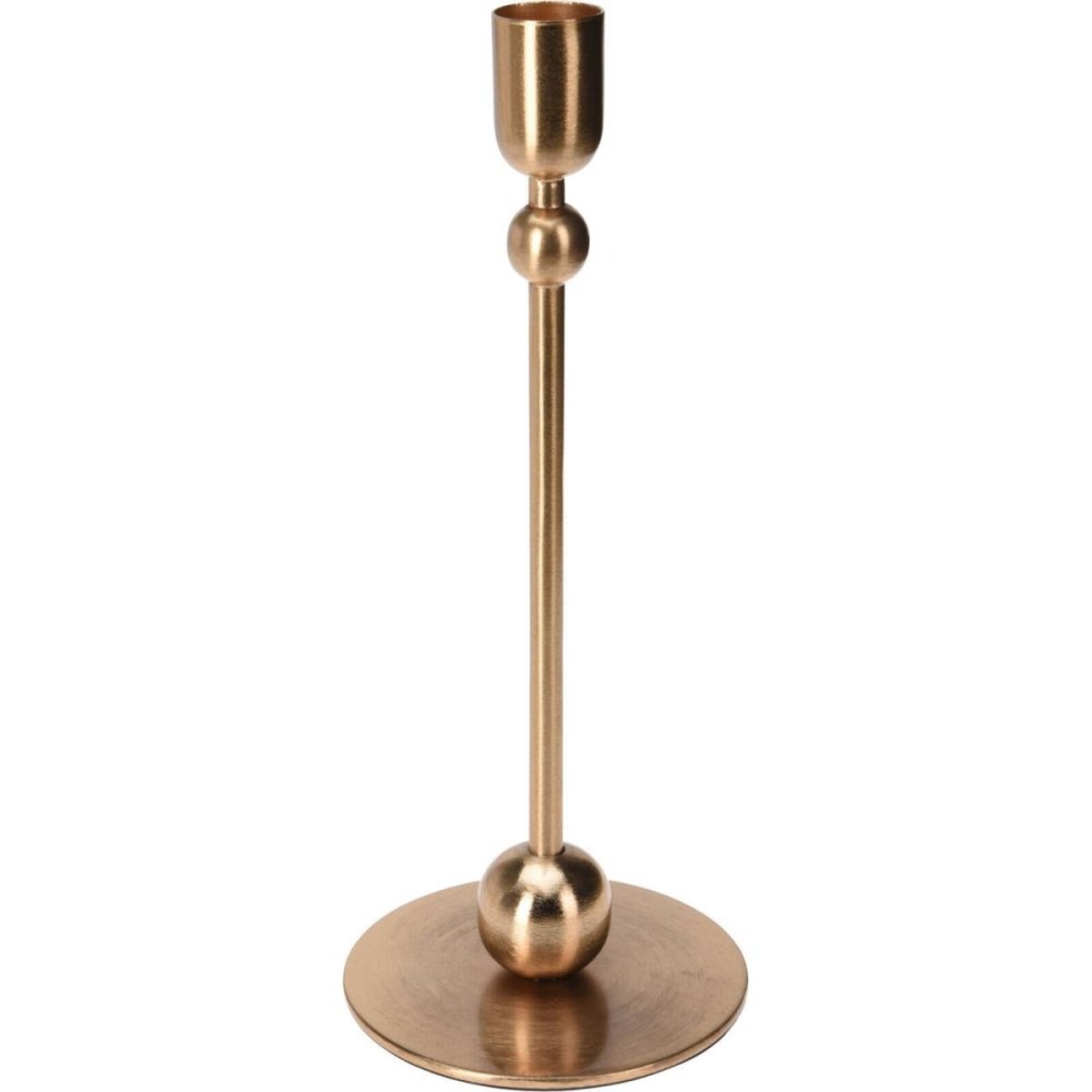 CANDELIERE FERRO ORO  23CM